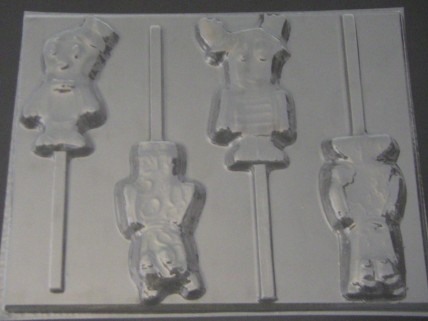 328sp Backyard Friends Chocolate Candy Lollipop Mold